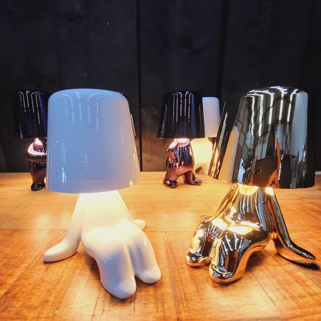 Leitmotiv Tafellamp Glossy  DJ wit