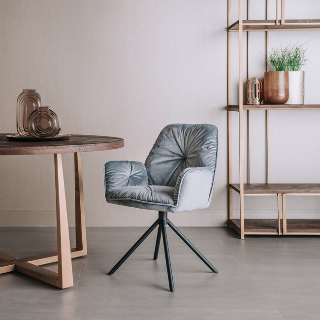 Tower Living Eetkamerstoel Palma - groen, grijs en geel