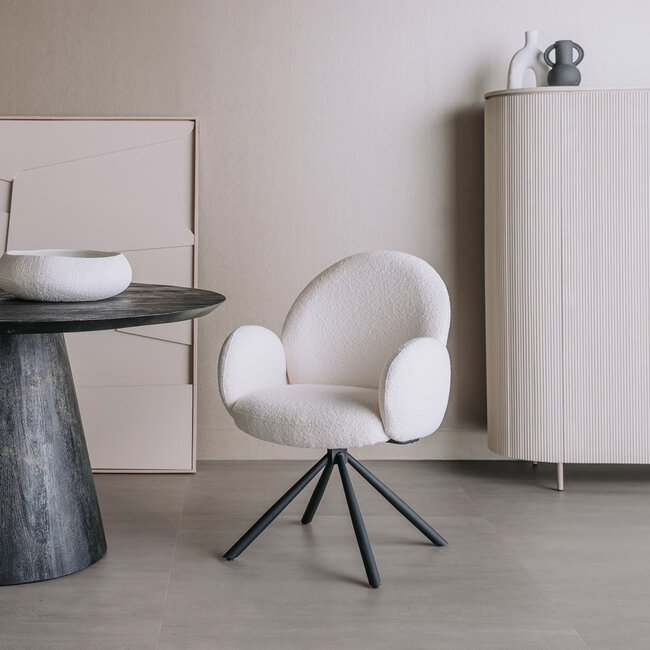 Tower Living Eettafelstoel Imola draaistoel Ascot 1 wit