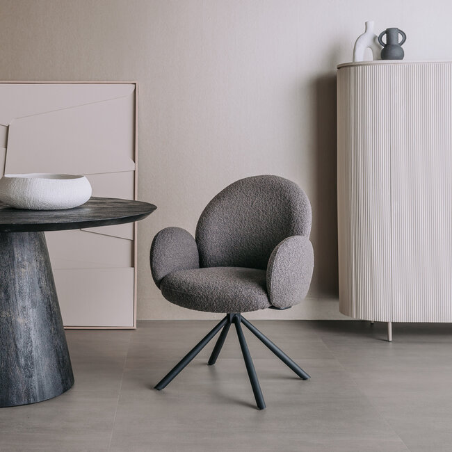 Tower Living Eettafelstoel Imola draaistoel Ascot 5 antraciet