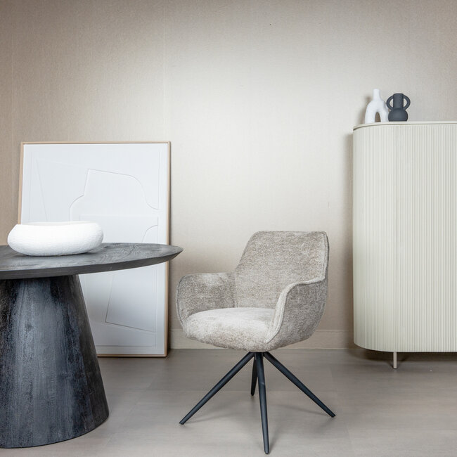 Tower Living Eettafelstoel Fondo draaistoel Mona 464 grijs