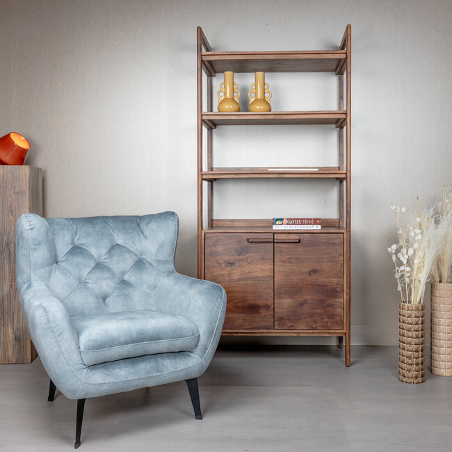 Tower Living Fauteuil Bomba - Grijs en blauw