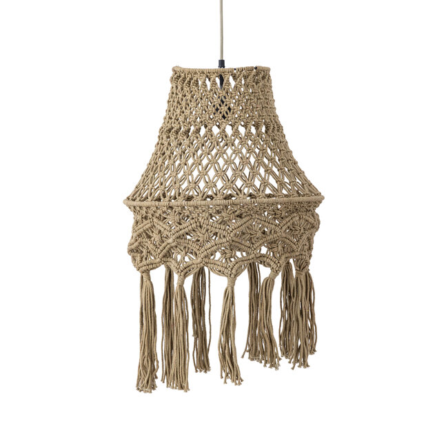 PTMD Hanglamp Milley Green cotton macrame