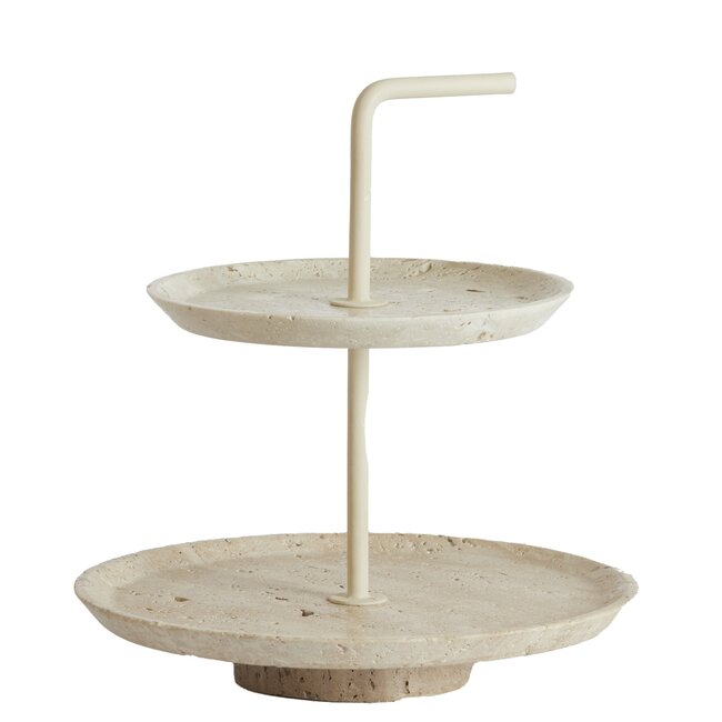 Light en Living Etagere 2 laags Caglio travertine sand+creme
