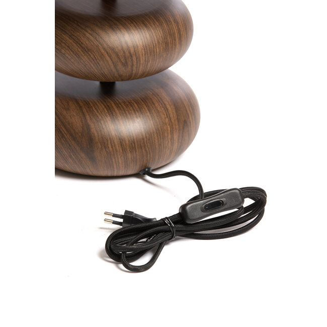 Light en Living Tafellamp Ø22x50,5 cm DANIALO houtprint bruin