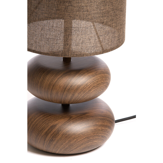 Light en Living Tafellamp Ø22x50,5 cm DANIALO houtprint bruin