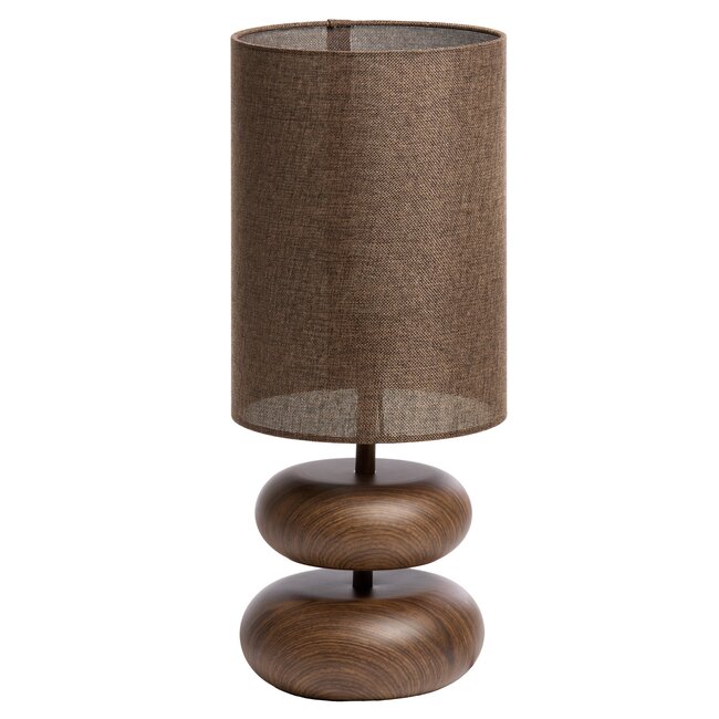 Light en Living Tafellamp Ø22x50,5 cm DANIALO houtprint bruin