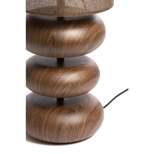 Light en Living Tafellamp Ø22x67,5 cm DANIALO houtprint bruin