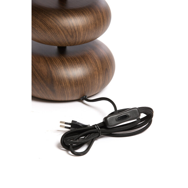 Light en Living Tafellamp Ø22x67,5 cm DANIALO houtprint bruin