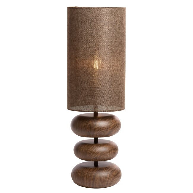 Light en Living Tafellamp Ø22x67,5 cm DANIALO houtprint bruin