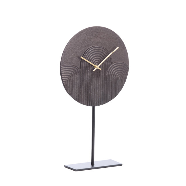 Light en Living Klok op voet 26x7x40 cm GWENNA bruin