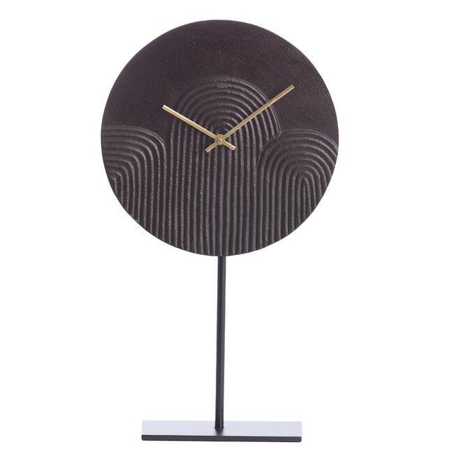 Light en Living Klok op voet 26x7x40 cm GWENNA bruin