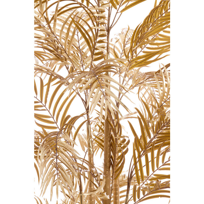 Light en Living Plant in pot PALM metallic licht goud 198 cm hoog