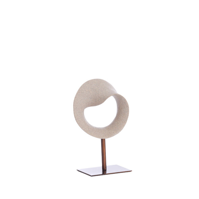 Light en Living Ornament op voet 20x10x30 cm TUZLA taupe+donker brons