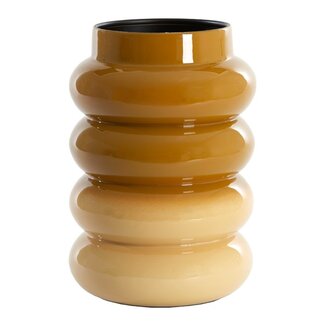 Light en Living Vaas deco Ø23x30 cm MIROGI glanzend okergeel Light en Living Vaas deco Ø23x30 cm MIROGI glanzend okergeel