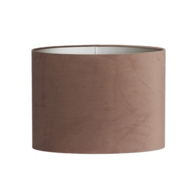 Light en Living Kap ovaal recht smal 38x17,5x28 cm VELOURS chocolade bruin