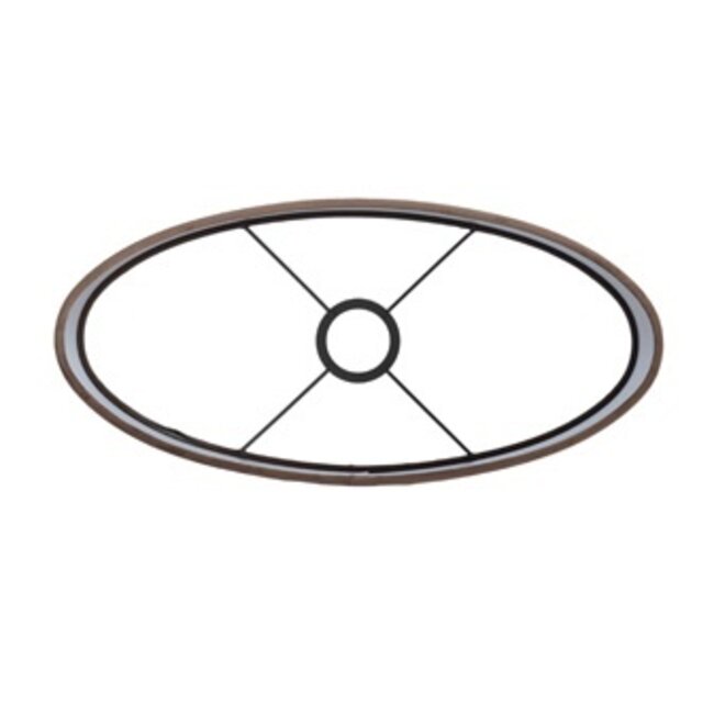 Light en Living Kap ovaal recht smal 38x17,5x28 cm VELOURS chocolade bruin