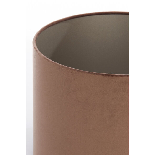 Light en Living Kap cilinder 40x40x30 cm VELOURS chocolade bruin