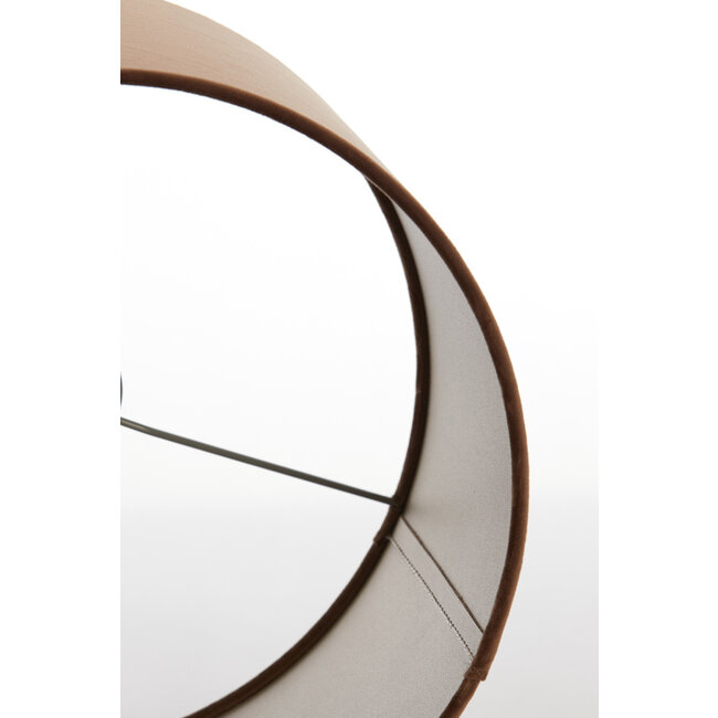 Light en Living Kap cilinder 40x40x30 cm VELOURS chocolade bruin
