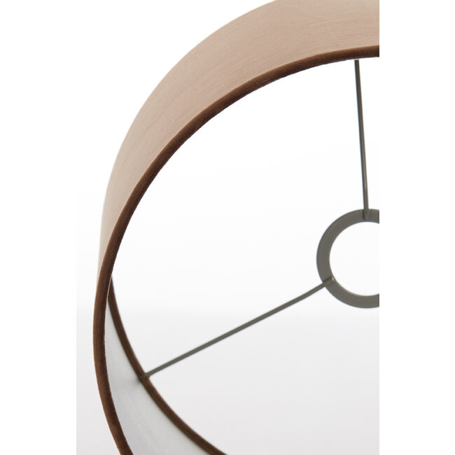 Light en Living Kap cilinder 40x40x30 cm VELOURS chocolade bruin