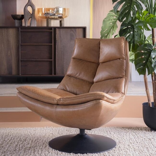 Eleonora Fauteuil Sven - cognac boho leder