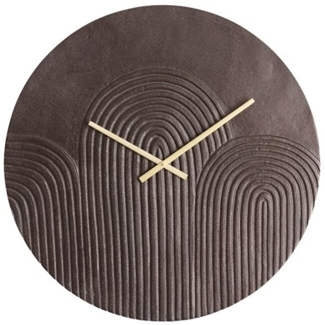 Light en Living Klok Ø58 cm GWENNA bruin