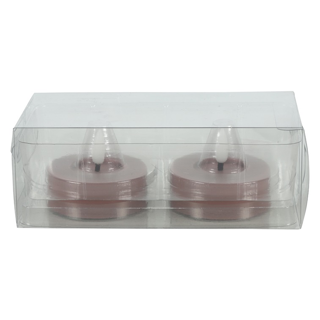 Countryfield Maxi theelicht Ø6,7CM LED Patio set van 2 roze