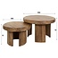 WoonStijl Salontafel set van 2 Sleek mango 3 poot