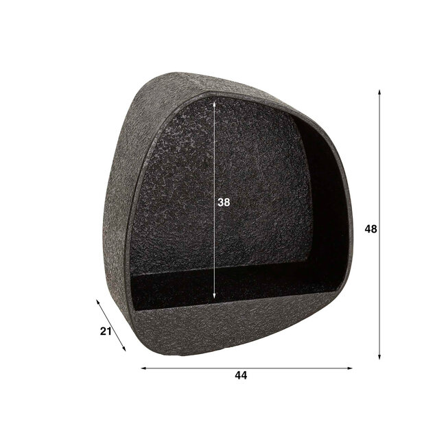 WoonStijl Wandschap metallic breed