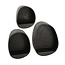 WoonStijl Wandschap set van 3 metallic druppel