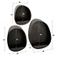 WoonStijl Wandschap set van 3 metallic druppel