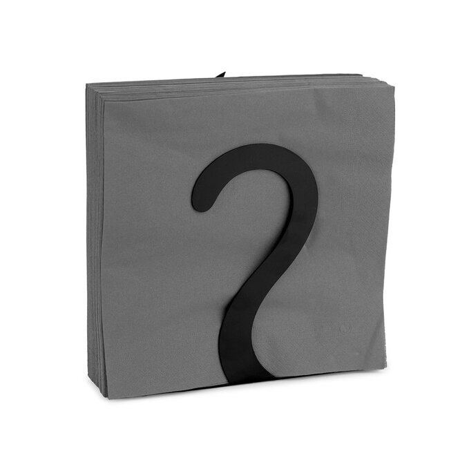 Balvi Servethouder Feline zwart metaal