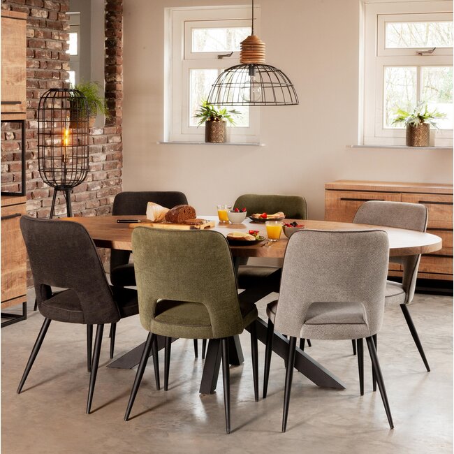 WoonMax Eettafel ovaal Lynn - 4 afmetingen - Diverse kleuren