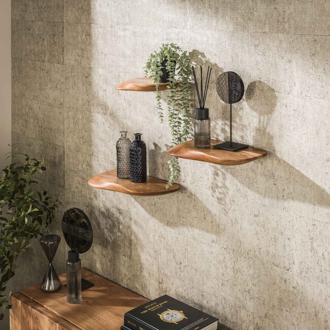 WoonStijl Wandschap organic set van 3