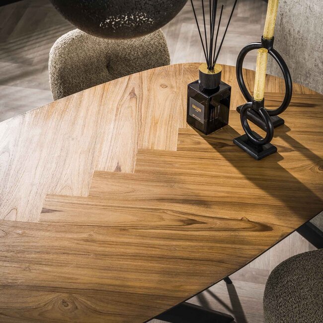 WoonStijl Bartafel 140 organisch visgraat