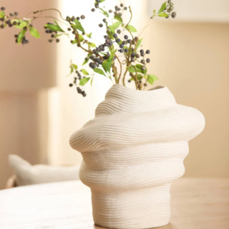 Light en Living Vaas deco 33,5x32x34 cm LUZZ mat crème