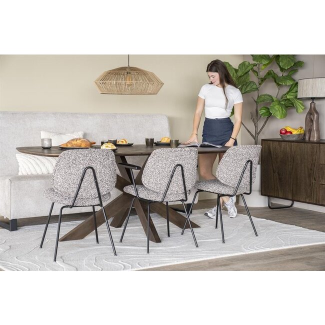 Eleonora Stoel Jon met arml - taupe Maywood