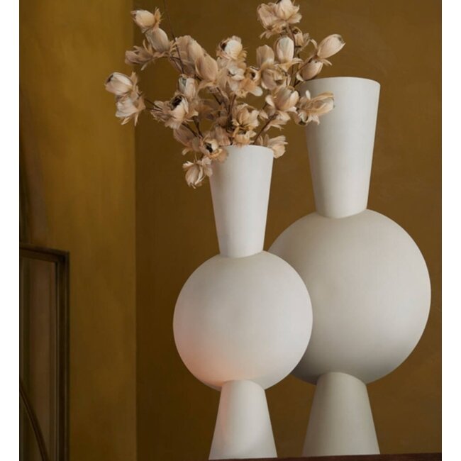 Light en Living Vaas deco 37,5x22x81 cm KAVANDU crème