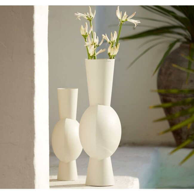 Light en Living Vaas deco 37,5x22x81 cm KAVANDU crème