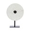 Light en Living Ornament op voet 25x10x35 cm YFKE marmer wit+mat zwart