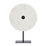 Light en Living Ornament op voet 35x12x50 cm YFKE marmer wit+mat zwart