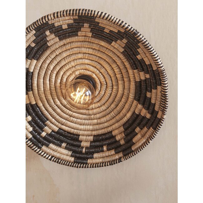 Good&Mojo Plafonniere Andros dia. 45cm zwart/naturel