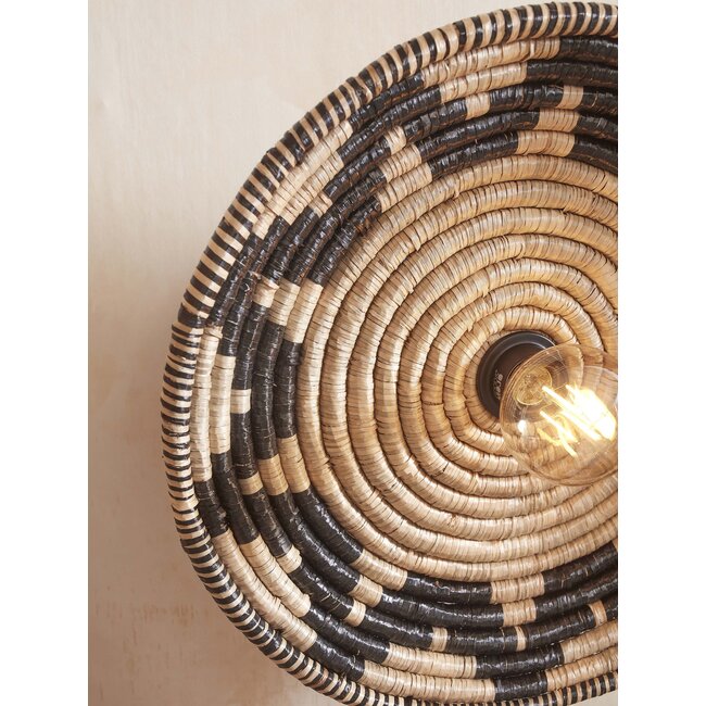 Good&Mojo Plafonniere Andros dia. 45cm zwart/naturel