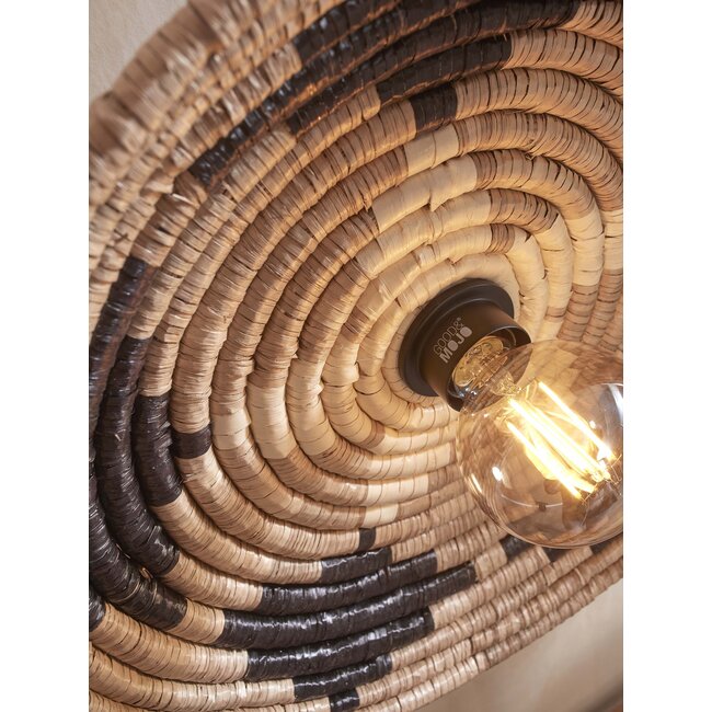 Good&Mojo Plafonniere Andros dia. 45cm zwart/naturel/wit