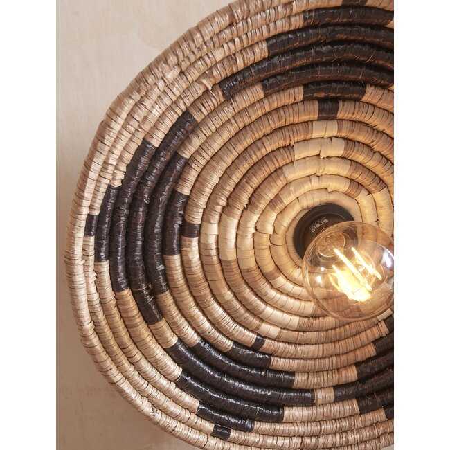 Good&Mojo Plafonniere Andros dia. 45cm zwart/naturel/wit