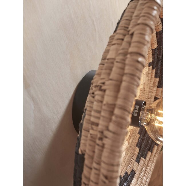 Good&Mojo Plafonniere Andros dia. 45cm zwart/naturel/wit