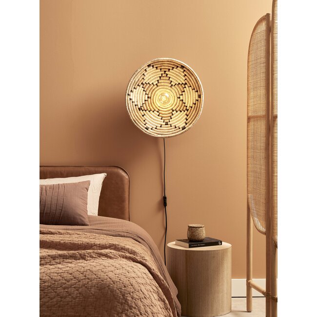 Good&Mojo Wandlamp Andros dia. 45cm naturel/wit