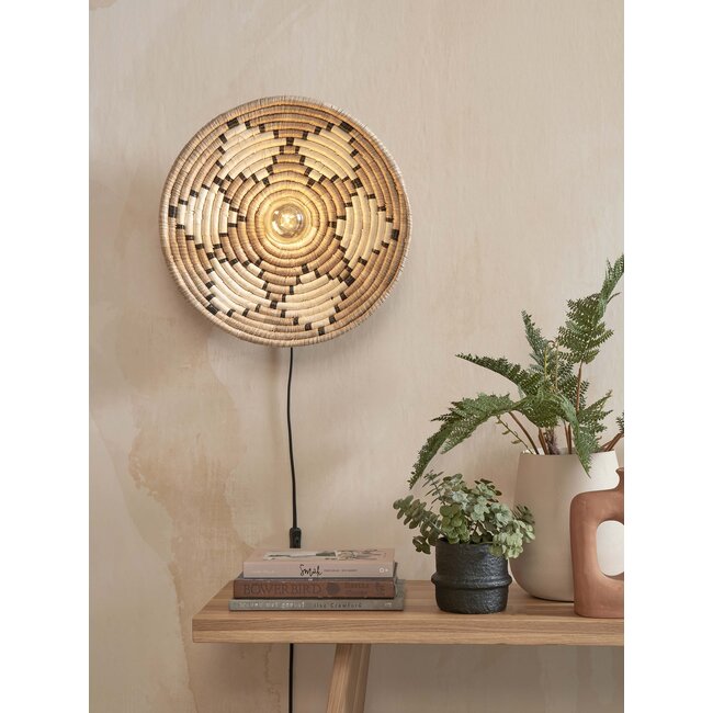 Good&Mojo Wandlamp Andros dia. 45cm naturel/wit