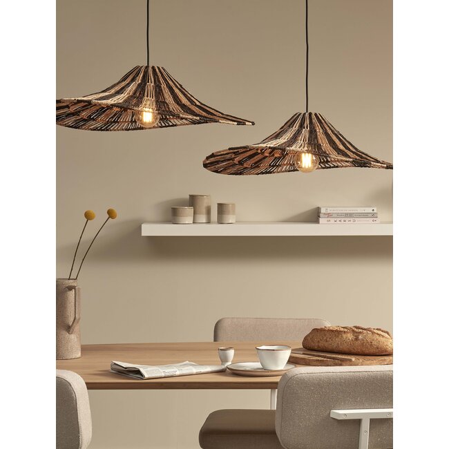 Good&Mojo Hanglamp Cuzco dia.65cm zwart/naturel
