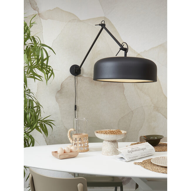 it's about RoMi Wandlamp ijzer Marseille zwart